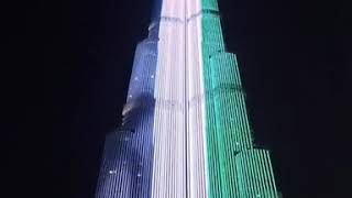 UAE National Anthem Burj Khalifa [upl. by Yesnik]