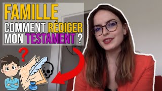 COMMENT RÉDIGER MON TESTAMENT  Droit de la Famille  Conseil Notarial [upl. by Dnaltroc]