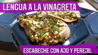 como hacer❓ LENGUA a la VINAGRETA✅ con AJO y PEREJIL escabeche paso a paso‼️‼️ [upl. by Dulcea963]