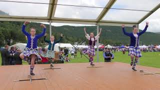 Scottish Sword Dance competition during Ballater Highland Games 2019 in Aberdeenshire Scotland [upl. by Tome470]