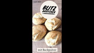 Blitz Brötchen mit Backpulver in 45 Minuten frische Brötchen einfach backen [upl. by Naras]