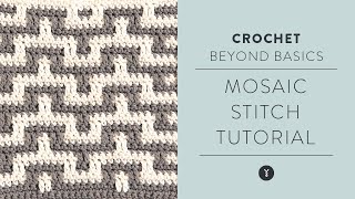 How to Crochet Mosaic Stitch StepbyStep Tutorial [upl. by Naresh]