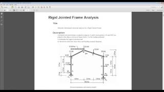 Tutorial 3 Civil  Rigid Jointed Frame Analysis [upl. by Branca181]