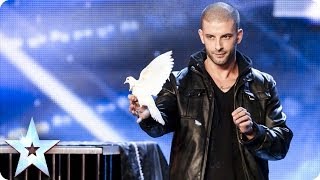 Darcy Oakes jawdropping dove illusions  Britains Got Talent 2014 [upl. by Hagan]