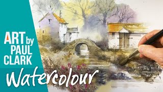 A watercolour landscape tutorial using soft pastels [upl. by Follansbee258]