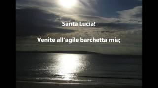 SANTA LUCIA ST LUCY Saint Lucia Day words lyrics text Italian Swedish sing along song italienska [upl. by Adriano]