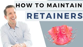 How To Keep Retainers Clean  Braces Retainers  Dr Nate [upl. by Anneyehc]