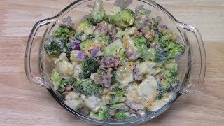 BROCCOLI and CAULIFLOWER SALAD [upl. by Qidas]