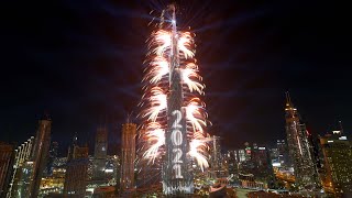 Watch Dubais 2021 New Year fireworks display [upl. by Arbua844]