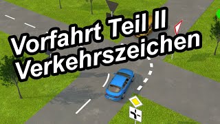 Vorfahrt Teil 2  Verkehrszeichen  Fahrschule Punkt [upl. by Ellerd]