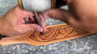 Leather tooling How to add shading [upl. by Yeliab695]