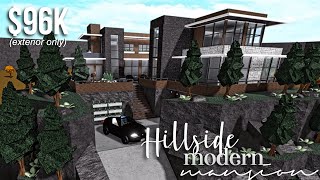 Hillside Modern Mansion part1exterior  Roblox Bloxburg  GamingwithV [upl. by Atirec]