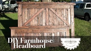 Farmhouse Headboard  DIY  How to [upl. by Evelunn321]