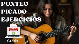 Ejercicios para puntear con los dedos Guitarra Clásica [upl. by Odareg]