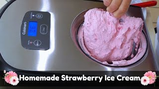 How to Make Homemade Strawberry Ice Cream  Cuisinart ICE100 Compressor Ice Cream Maker [upl. by Erle]