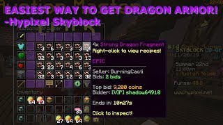 EASIEST WAY TO GET DRAGON ARMOR Guide  Hypixel Skyblock [upl. by Pubilis329]