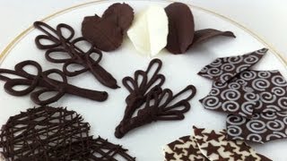 how to make chocolate garnishes decorations tutorial PART 2 how to cook that ann reardon [upl. by Yart]