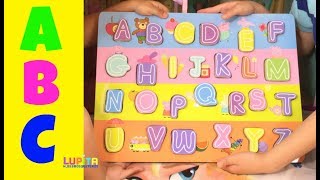 ABC Peppa Pig Puzzle Learning alphabet letters ABCDEFGHIJKLMNOPQRSTUVWXYZ [upl. by Nahsyar]