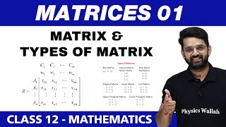 Matrices 01  Matrices amp Types of Matrices  Class 12 NCERT [upl. by Einnim]