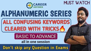 Alphanumeric Series Reasoning Tricks  Complete Chapter  IBPSRRBSBI PO amp Clerk  Kaushik [upl. by Ahtekahs]