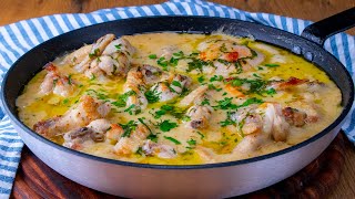 La receta perfecta de pollo al sartén en salsa bechamel ¡No busques más Gustosotv [upl. by Yluj]