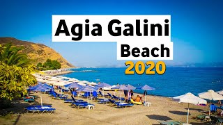 Agia Galini Kreta Beach walking tour 2020 [upl. by Ahsenwahs]