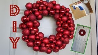 Easy DIY Ornament Wreath [upl. by Lune]