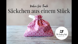 Säckchen nähen aus einem Stück  kostenlose Nähanleitung [upl. by Bendicty406]