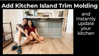 How to Add Kitchen Island Trim Molding and Instantly Update your Kitchen [upl. by Tihor]