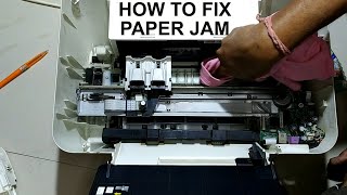 How To Fix Paper Jam On HP Printer  Open Door And Clear Jam HP Deskjet 1510 Printer [upl. by Omar153]