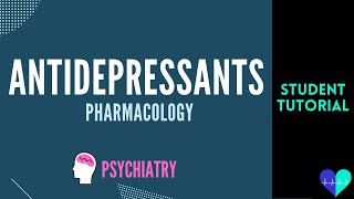 Antidepressants pharmacology  Medical Tutorial [upl. by Wobniar]