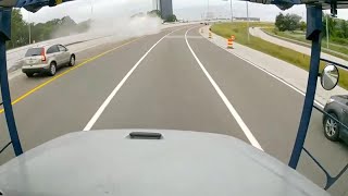 Video shows tanker truck crashing on I75 explodes [upl. by Korney296]