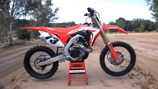 First Ride 2019 Honda CRF450R  Motocross Action Magazine [upl. by Idnarb701]