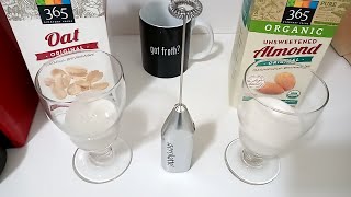 Oat Milk vs Almond Milk part 2 Frothing Test [upl. by Yeneffit962]