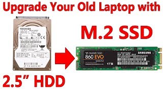 Upgrade your Old Laptops 25quot Hard Drive to a New M2 SATA SSD [upl. by Bills]