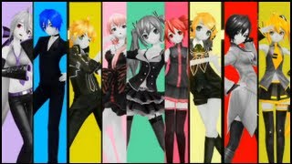 Unhappy Refrain  ALL STARS MIX Project DIVA  Edit PV [upl. by Jermyn565]