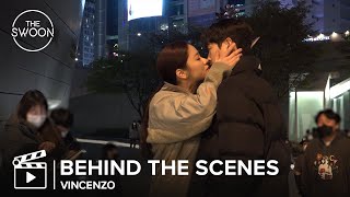 Behind the Scenes Song Joongki and Jeon Yeobeen share one last kiss  Vincenzo ENG SUB [upl. by Gies]