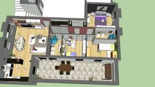 3D appartamento tipologia 110MQ [upl. by Nauqad157]