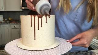 How To Create A Drip On Your Cake [upl. by Ayetal]