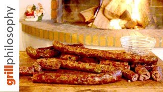 How to make homemade Greek sausage with leek  Grill philosophy [upl. by Thaddaus191]