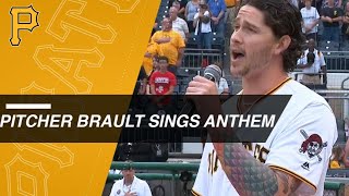 Pirates RP Steven Brault sings anthem at PNC Park [upl. by Natividad]