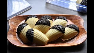 Eggless Vanilla Madeleines Recipe Dipped in Chocolate [upl. by Haletky]