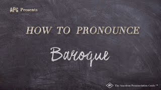 How to Pronounce Baroque Real Life Examples [upl. by Pattie318]