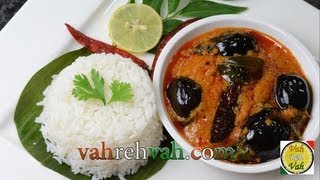 Eggplant Brinjal Curry  Ennai Kathirikai Kulambu  By VahChef  VahRehVahcom [upl. by Alcot]