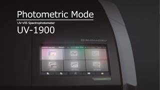 UV1900 Photometric Mode [upl. by Wasson690]