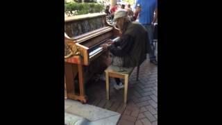 Sarasota Homeless man Donald Gould plays the piano [upl. by Atsedom]