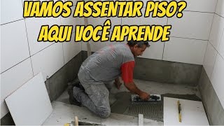 Como assentar o piso do banheiro Parte 15 [upl. by Otes]