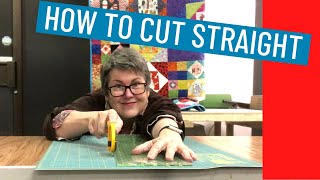 ✂️ HOW TO CUT STRAIGHT  QUILTING SKILLS TUTORIAL [upl. by Aliab]