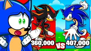 SONIC vs SHADOW Power Level Comparison [upl. by Delmar]