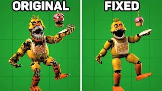 Fixed VS Original Animatronics in Five Nights at Freddys 1 [upl. by Dorwin]